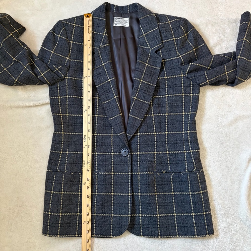Vintage Pendleton Wool Plaid Blazer Jacket - Picture 10 of 14